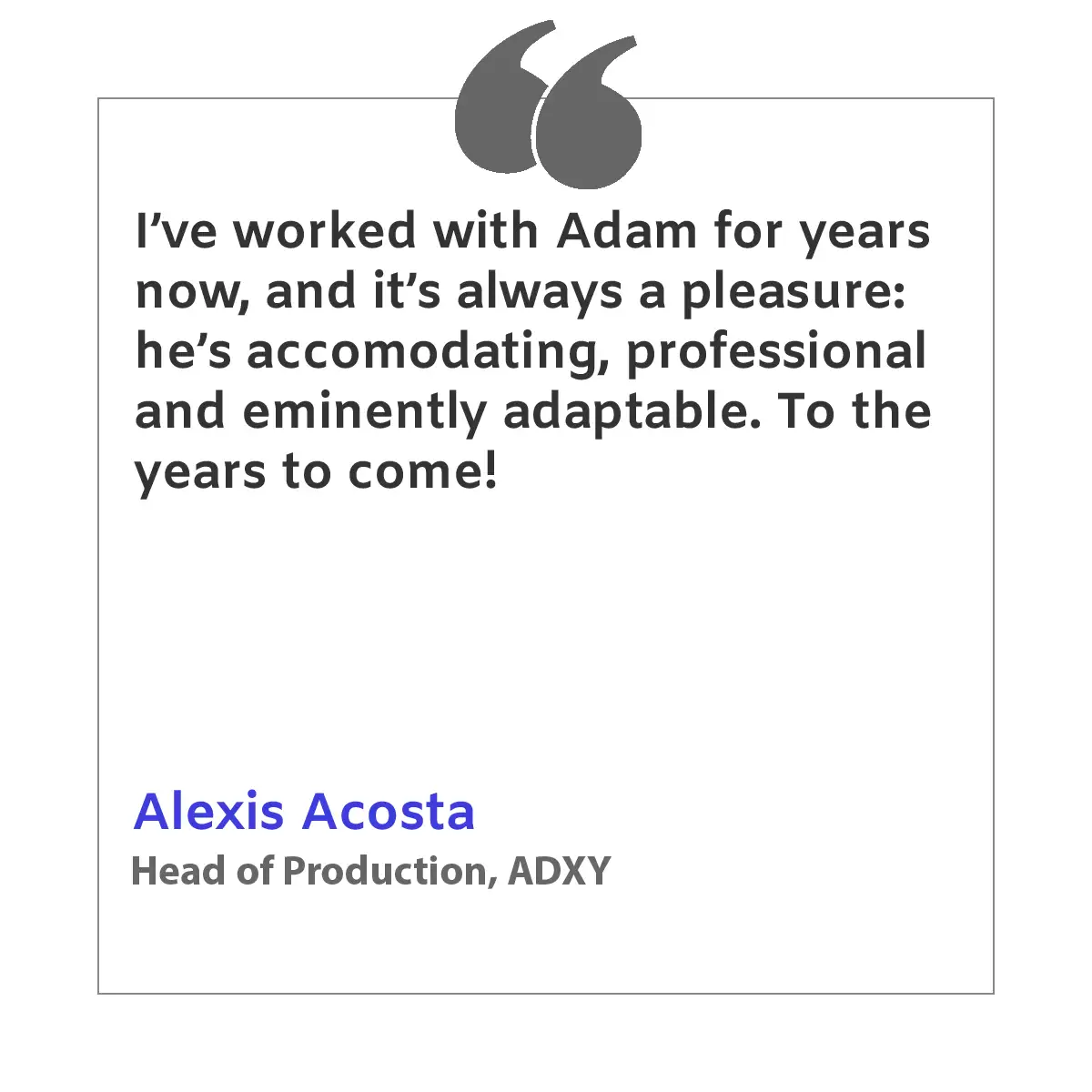 Alexis Acosta testimonial