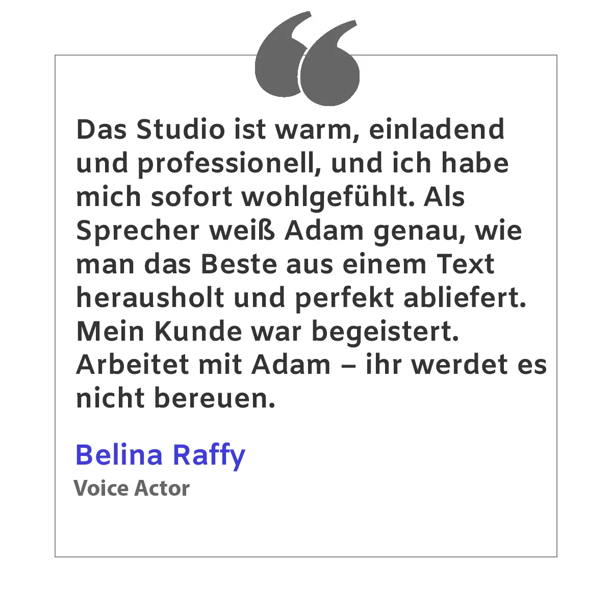 Belina Raffy testimonial de