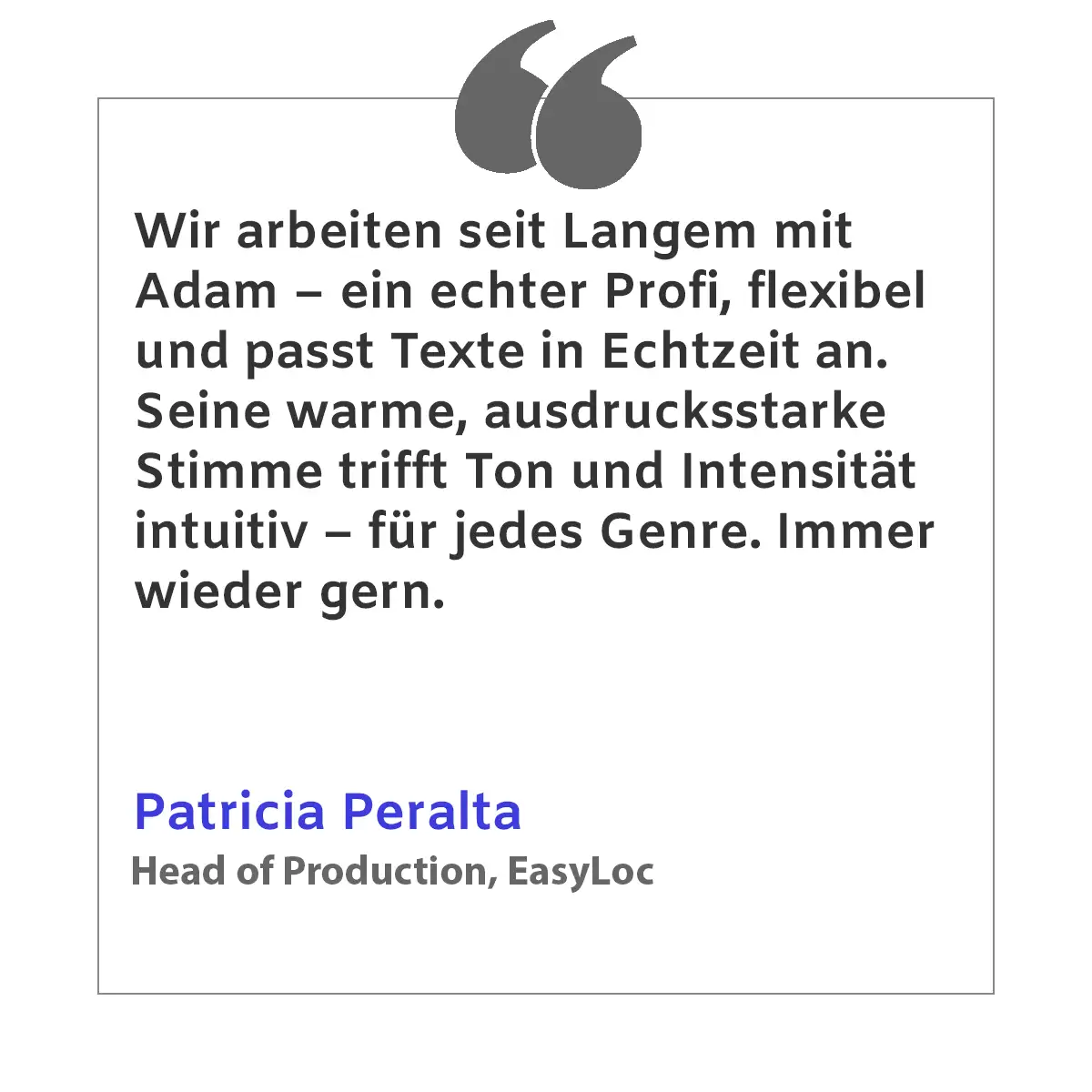 Patricia Peralta testimonial