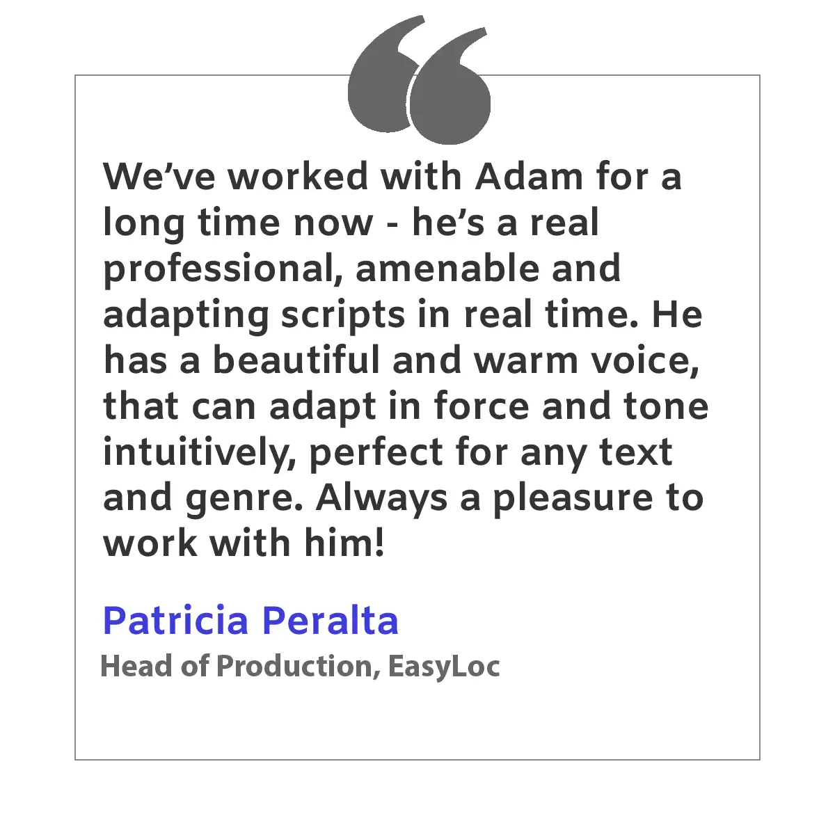 Patricia Peralta testimonial