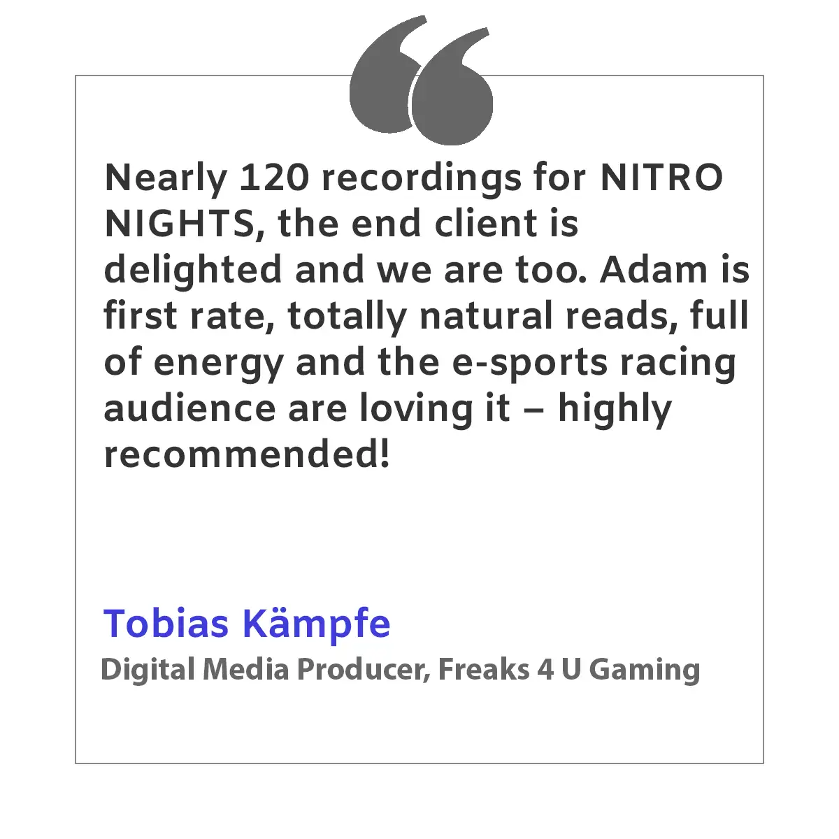 Tobias Kämpfe testimonial