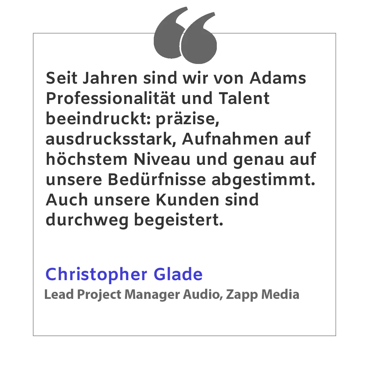 Zapp Media testimonial