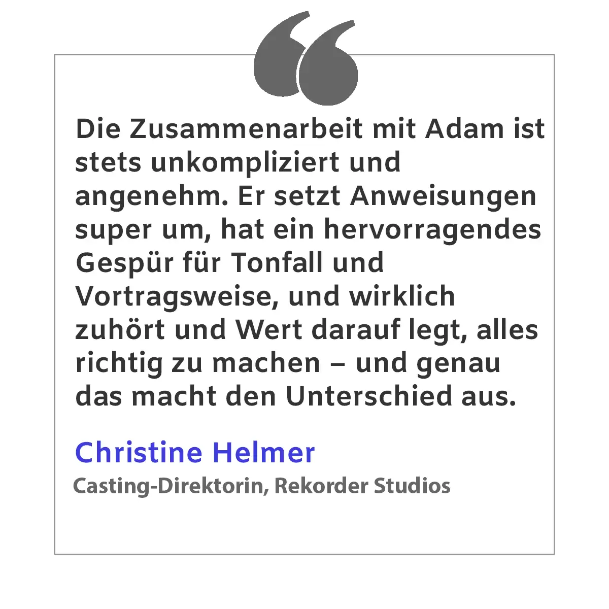 Christine Helmer testimonial