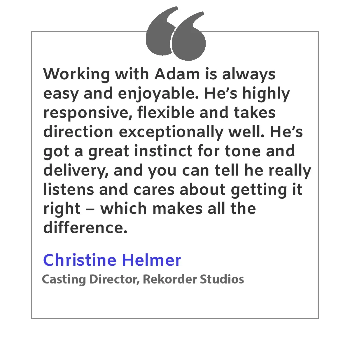Christine Helmer testimonial